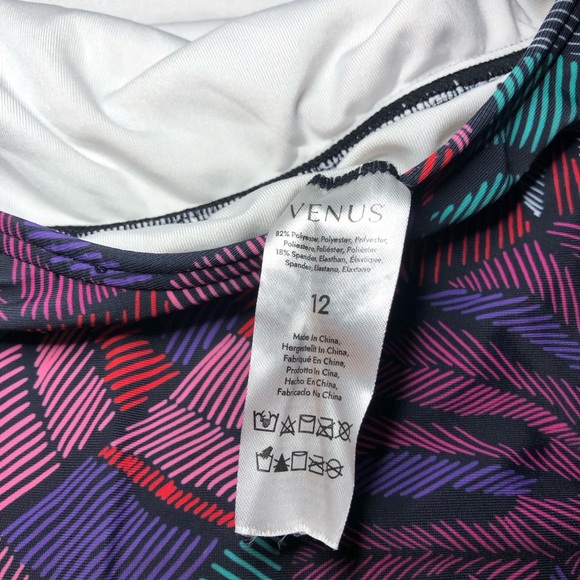 VENUS Pink Purple and Blue Tropical Tankini size 12 NWOT - Picture 9 of 10